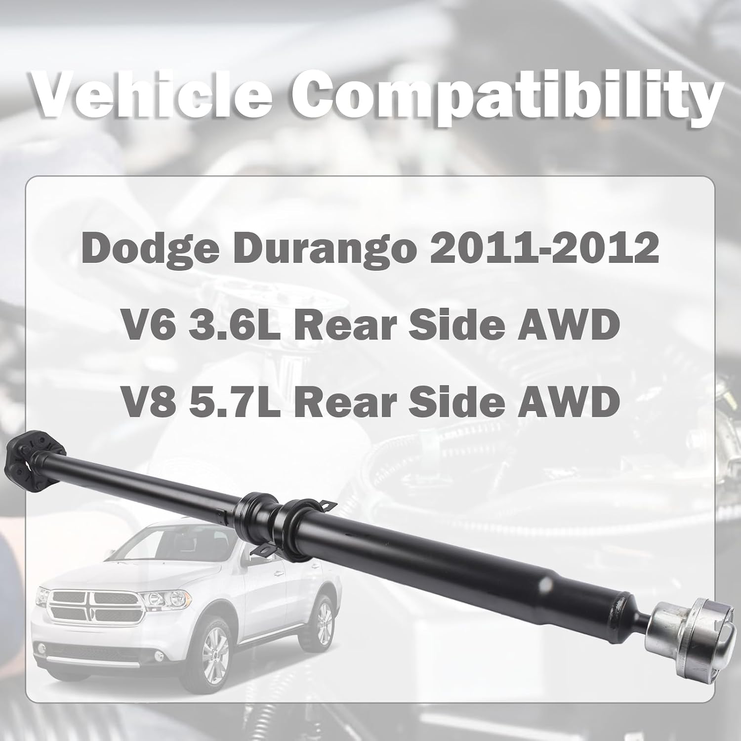976-885 Rear Driveshaft Prop Shaft Assembly Compatible with 2011-2012 Dodge Durango V6 3.6L V8 5.7L AWD OE# 52123470AC 52123470AD 52123470AE 52123470AF