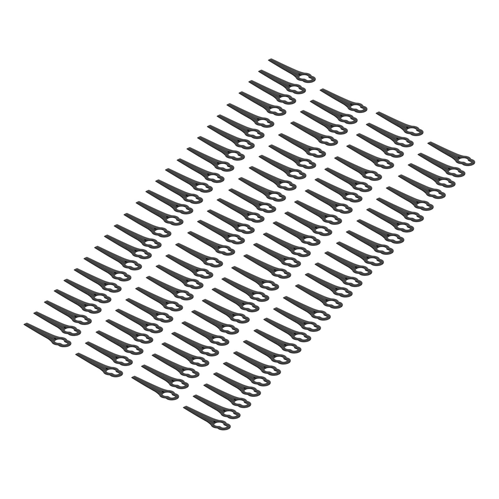 Wakects Lame di Ricambio per Tagliaerba in Plastica, 100 Pezzi, in Plastica, 20 X 83 Mm, per Tosaerba Domestici, Rifinitura del Cortile con Bordi Resistenti all'Usura Facili da Installare (Black)