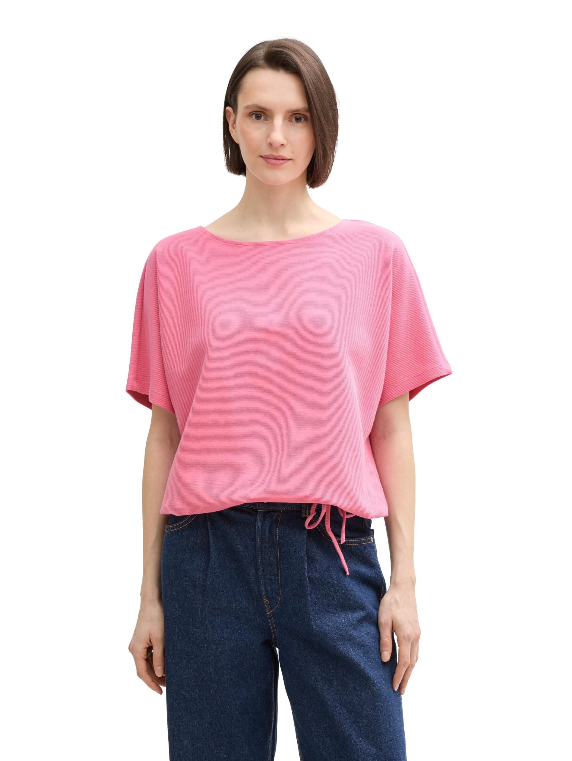 Tom Tailor Damen T-Shirt mit Struktur