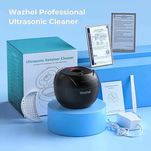 Miniatura 7 de Máquina limpiadora de retenedores ultrasónicos, cápsula de limpieza dental de 45 kHz para dentadura, protector bucal, protector nocturno, alineador,