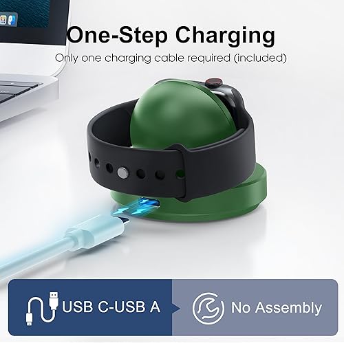 Miniatura 57 de Soporte de carga para Apple Watch, soporte de carga portátil inalámbrico magnético con cable de carga y adaptador compatible con iWatch Series 10 9