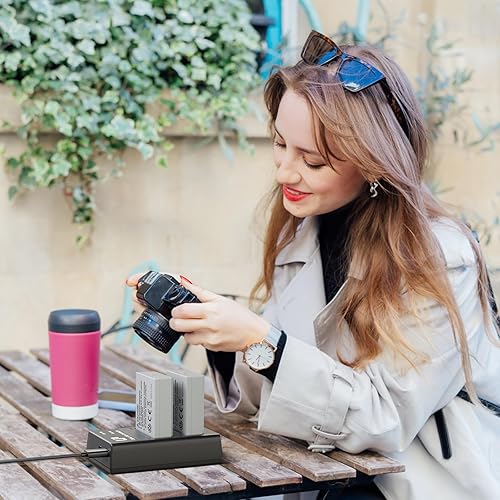 Vista 14 de LP Paquete de baterías E5, paquete de 2 baterías de 1600 mAh compatibles con Canon EOS Rebel XS, Rebel T1i, Rebel XSi, 1000D, 500D, 450D, Kiss X3, 2