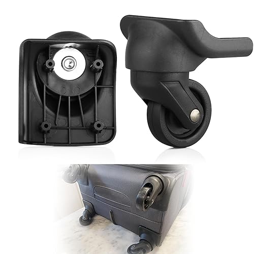 Par de piezas de repuesto para maleta, ruedas giratorias para caja de aduanas, ruedas de reparación de equipaje con tornillos