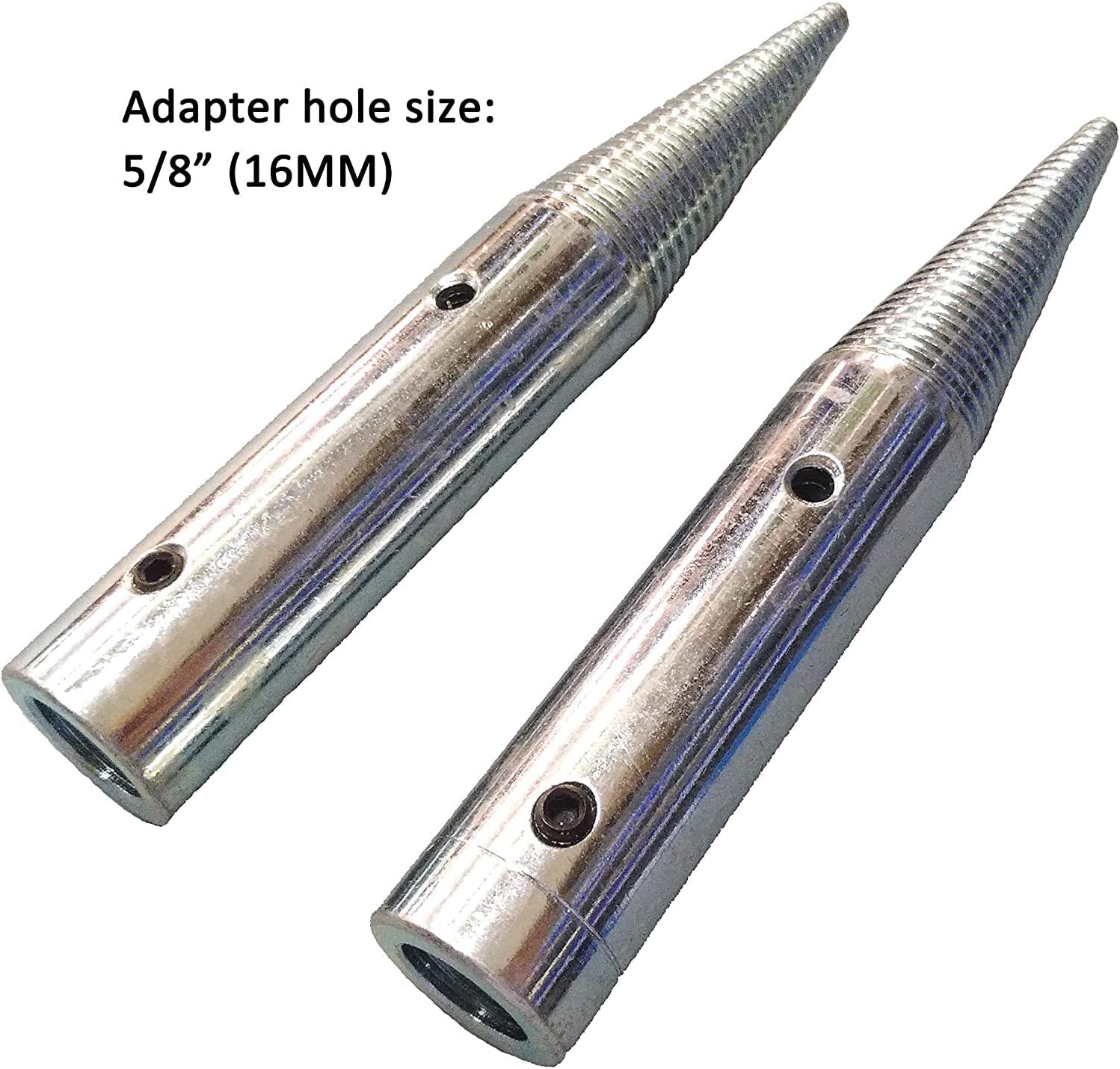 Polishing Spindle 5/8" - 8" Bench Grinder Left and Right Hand Spindles. Set of Two Grey