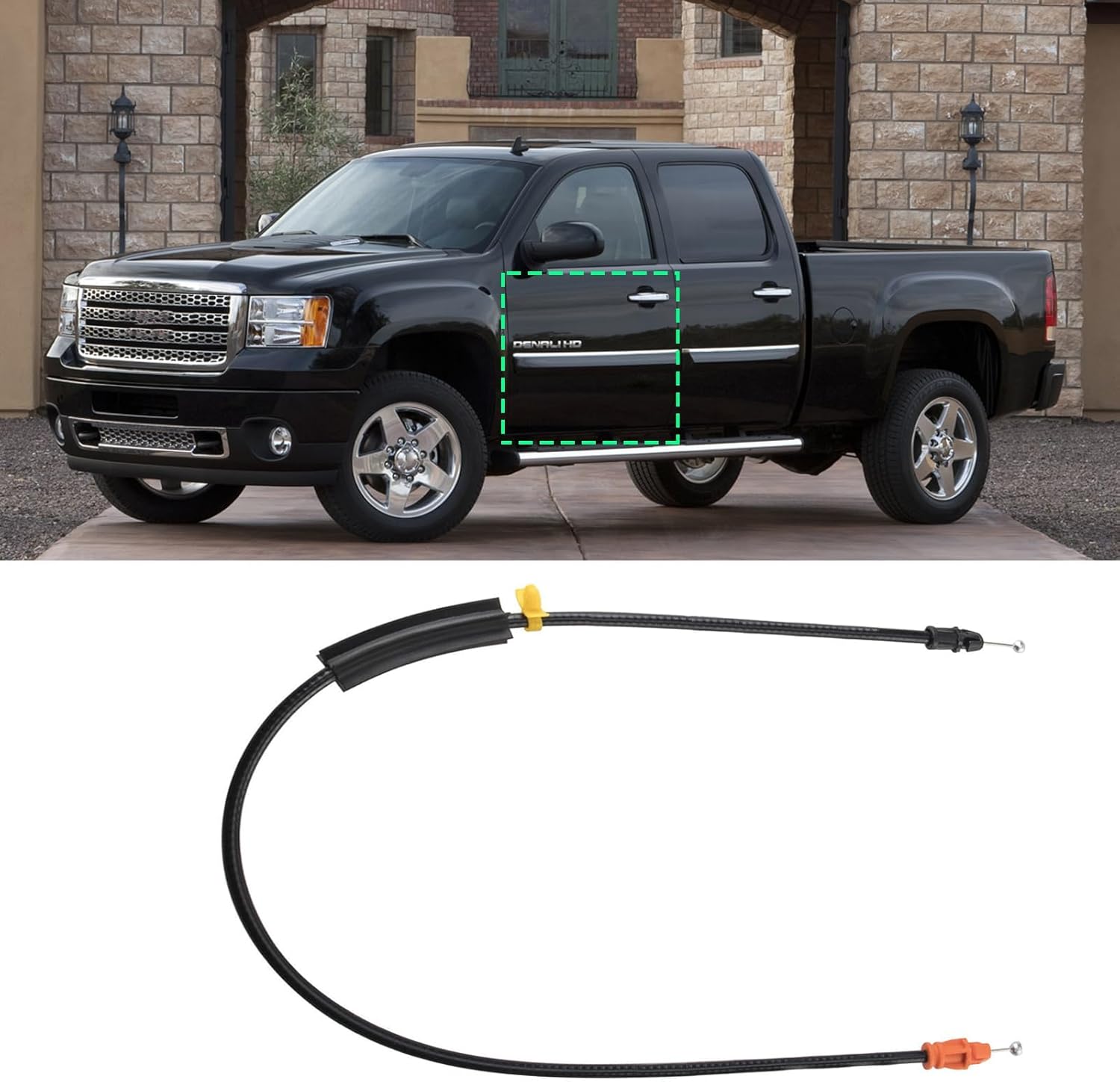 Compatible with Chevy Silverado Door Latch Cable 2007-2014, 31 Inch Inside Door Pull Latch Release Cable for 2007-2014 Tahoe Yukon Sierra Escalade Driver/Copilot,Replace for 22862026,22862027