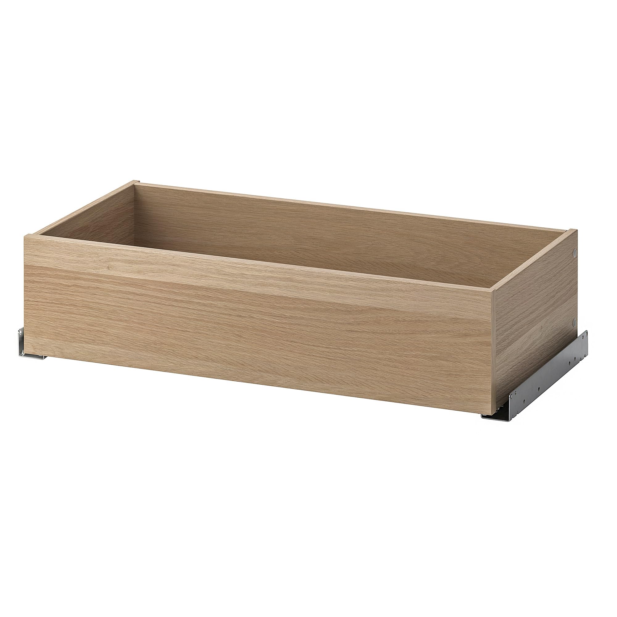 Tiroir KOMPLEMENT 75x35 effet chêne blanc pour optimiser armoire
