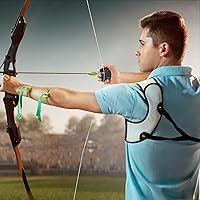 Vista 7 de Ringsun - Pestañas de cuero para dedos de tiro con arco, protector de dedo hecho a mano para equipo de práctica de tiro, pestaña de dedos para arcos