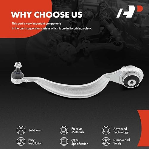 Miniatura 5 de A-Premium Brazo de control inferior delantero derecho adelante, con rótula y buje, compatible con Mercedes-Benz S350 2012-2013, S450 2008-2011, S550