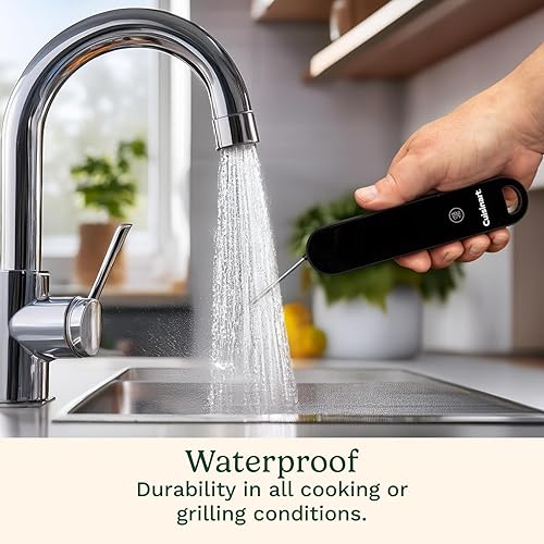 Miniatura 3 de Cuisinart LED Digital Pro - Termómetro de lectura instantánea, ambidiestro calibrado, impermeable, termómetro de carne para el hogar y la parrilla,