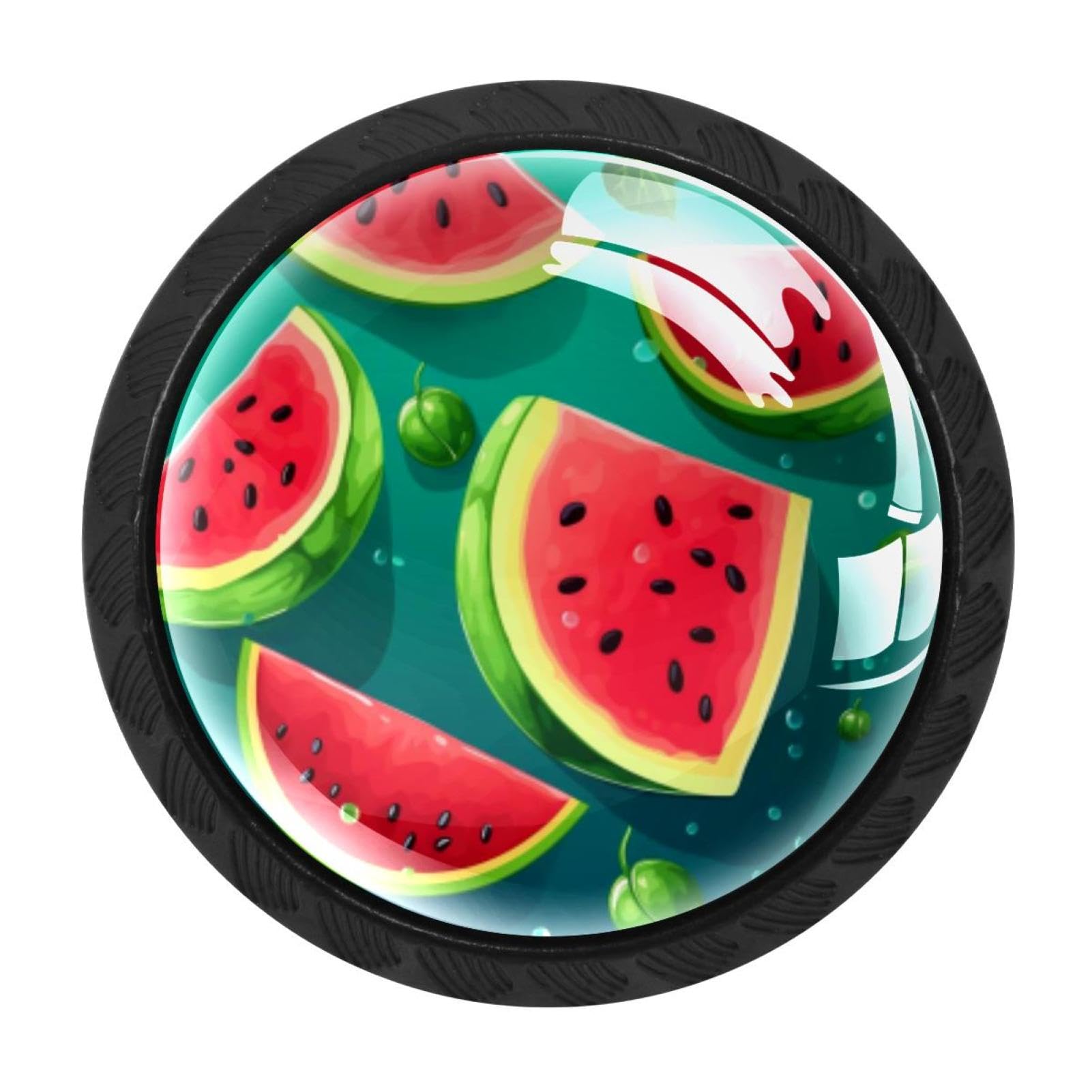 Chenzzzz Multicolored 03 4 Pack Watermelon Kitchen Cabinet Knobs Drawer Knobs Dresser Knobs Matte Black Zinc Knobs Drawer Pulls Door Knobs Dresser Drawer Handles Knobs For Dresser Drawers
