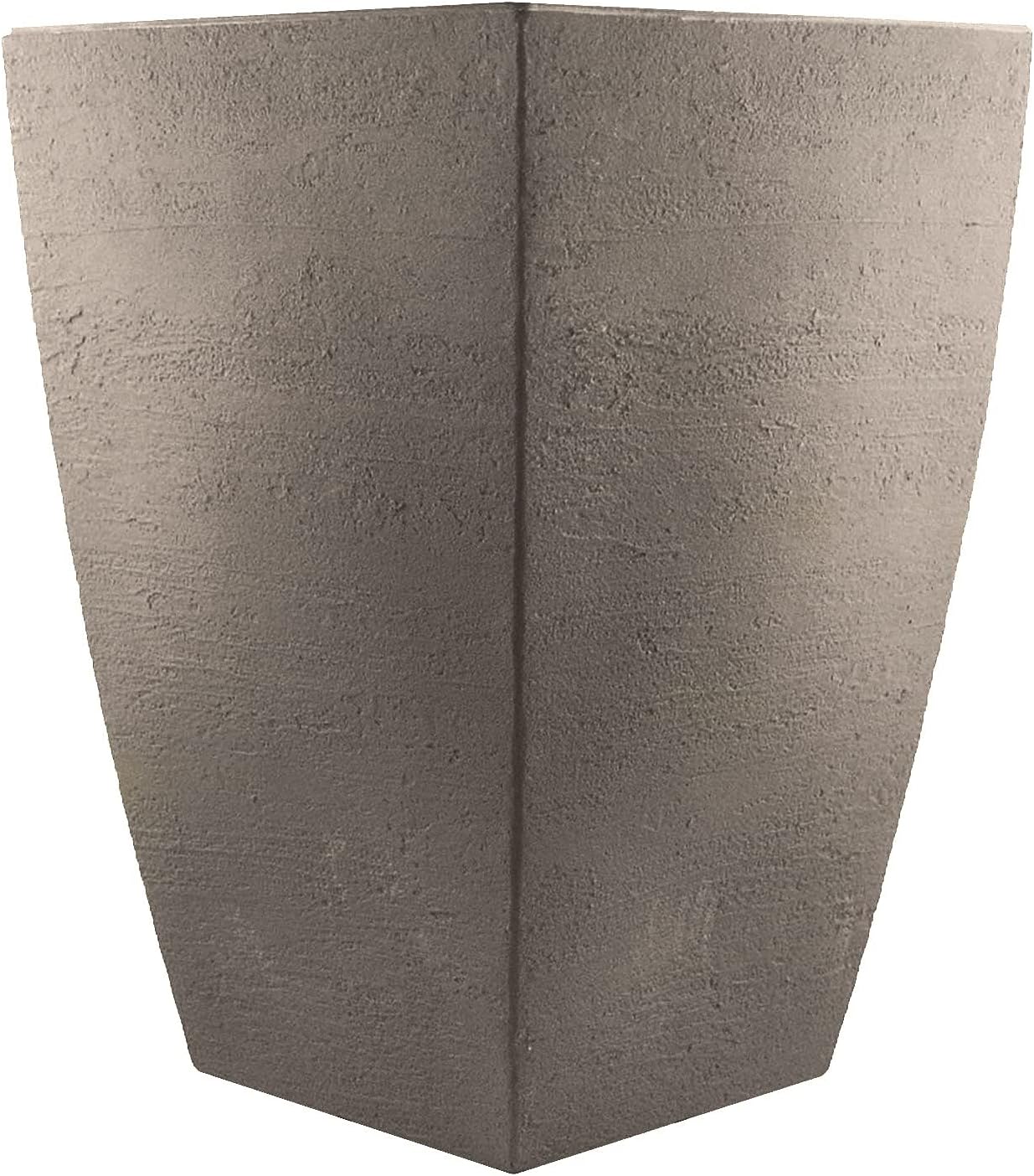 Tusco Products Modern Square Garden Planter, 19-Inch, Safari 1 Pack