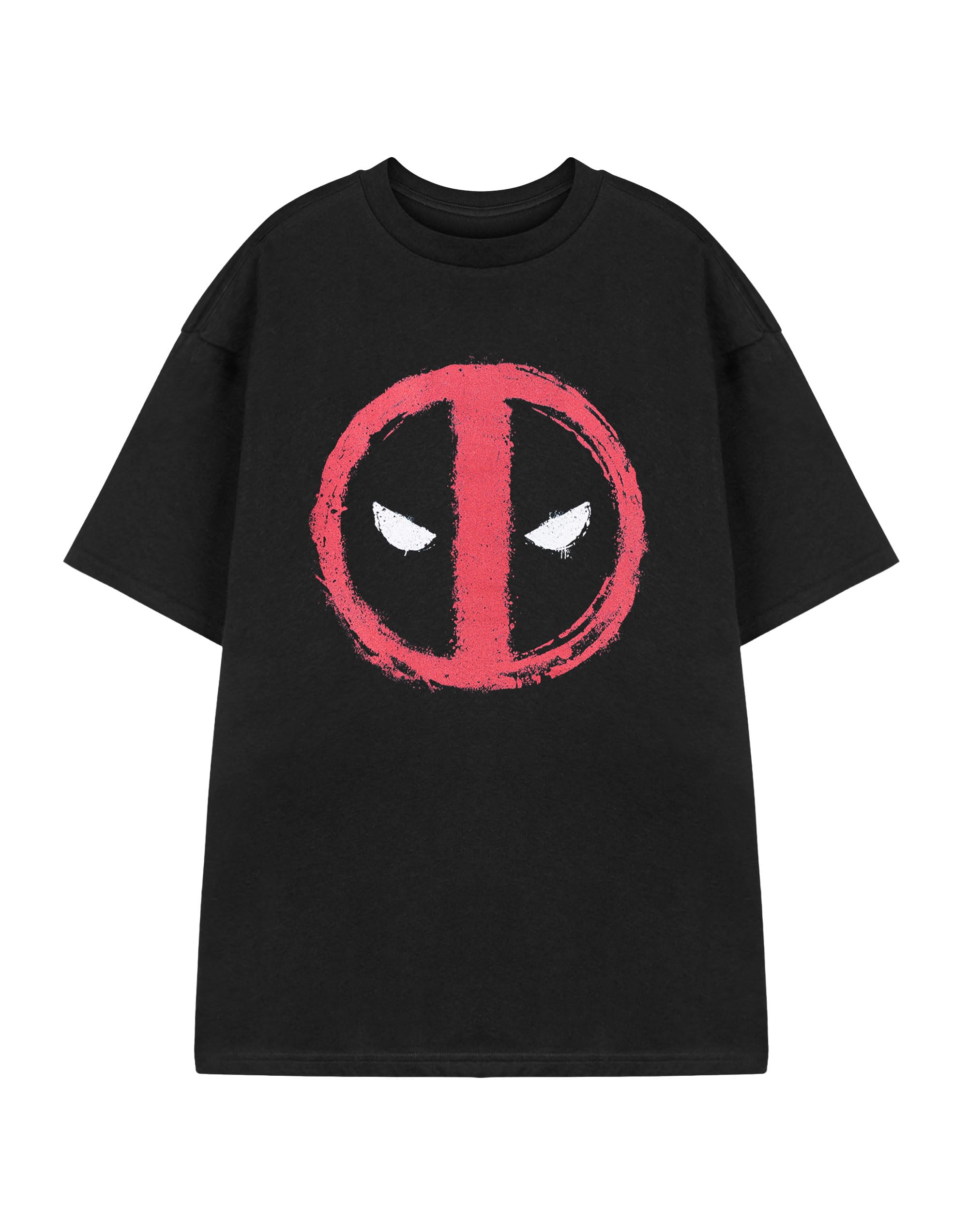 Marvel Men's Black Short Sleeve Face Graphic T-Shirt - Licensed Apparel - Size M