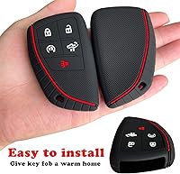 Vista 3 de TANDRIVE Funda para llavero de 2022-2025 2026 Chevy Silverado 1500 GMC Sierra 1500, 2024-2026 Silverado Sierra 2500HD 3500HD, silicona, paquete