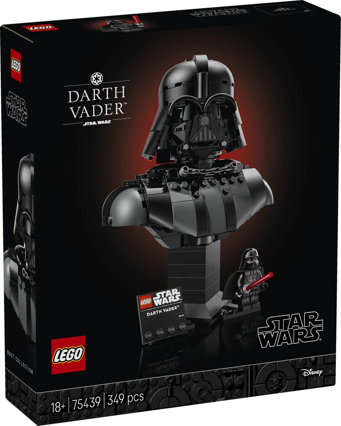LEGO Star Wars 75439 Darth Vader Büste - Modellbau für Erwachsene - inkl. sammelbarer Minifigur mit rotem Lichtschwert - Geschenkidee für Fans von Eine Neue Hoffnung