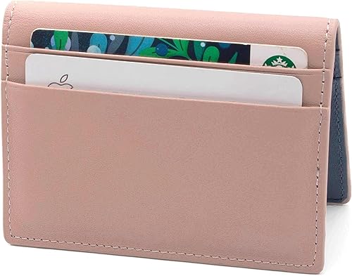 Miniatura 3 de Cartera delgada y minimalista para hombres y mujeres, mini cuero fino, plegable, compacto, bolsillo frontal con bloqueo RFID, incluye caja de