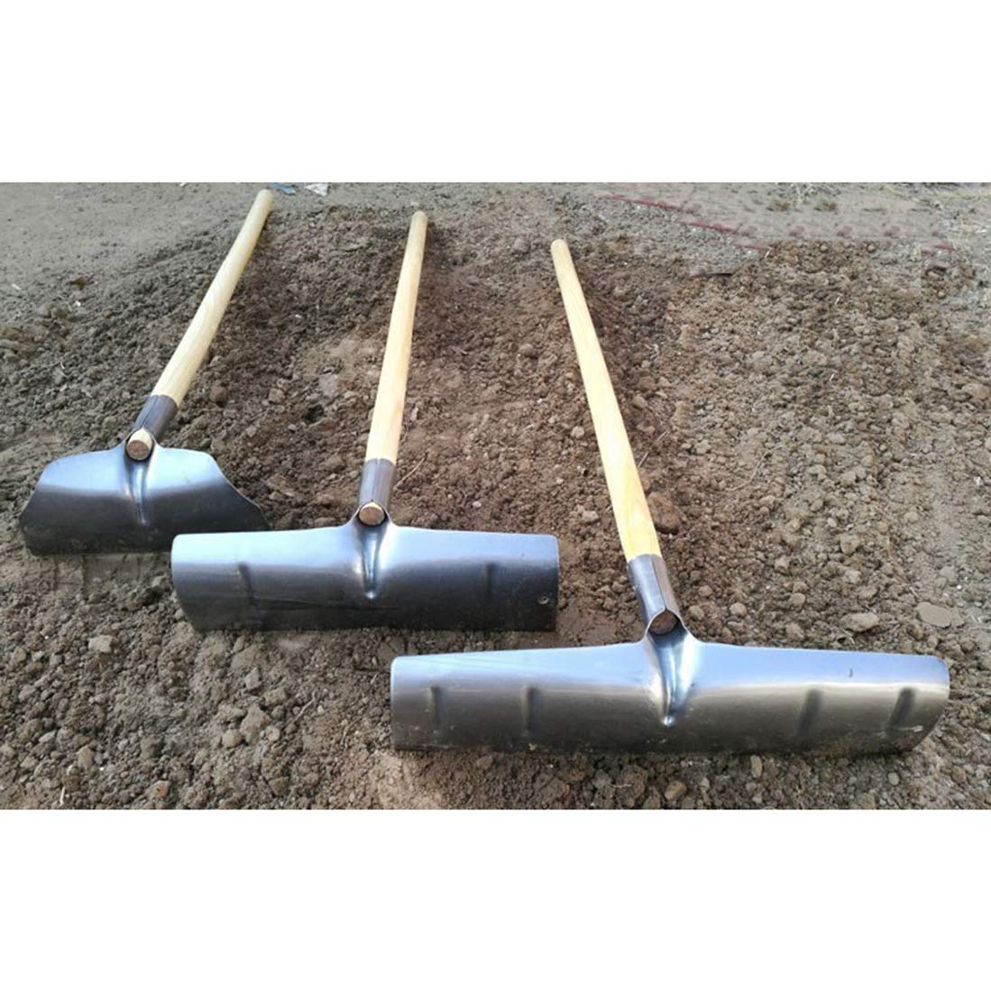 Landwirtschaftliche Taro 30cm-70cm Mehrzweckschaufel Stahlplatte Gartenhacke Kopf Geschmiedete Hacke mit Kohlenstoffstahl Klingenkopf (30cm Breit)