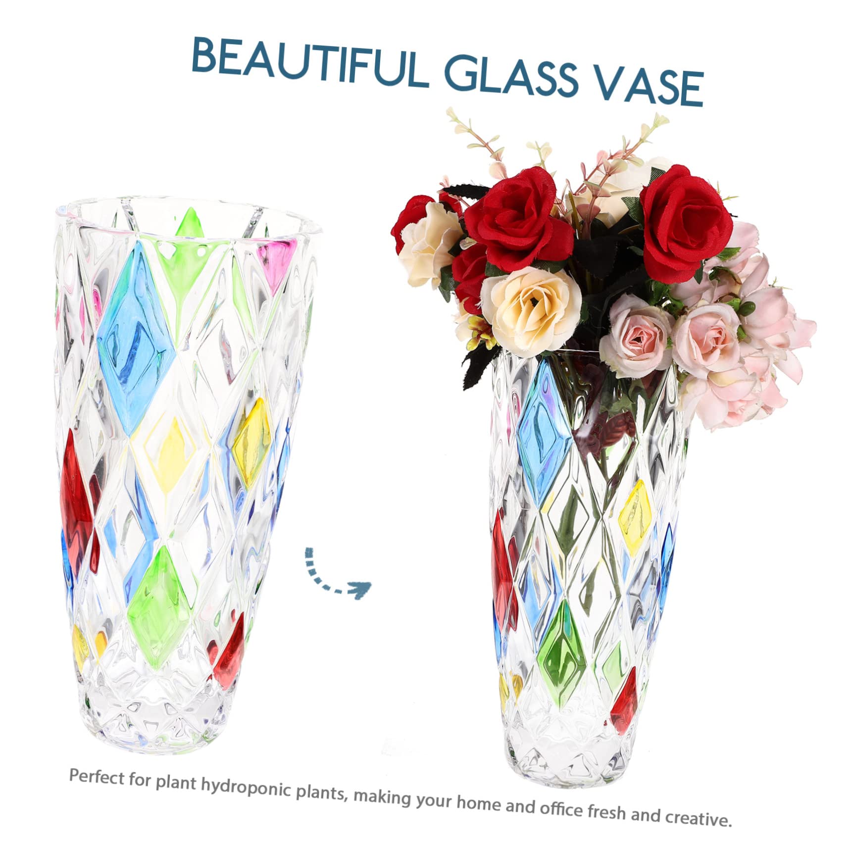 DECHOUS Vase Hydroponique Verre Vase à Fleurs pour Maison Contenant à Fleurs Décoratif pour Table