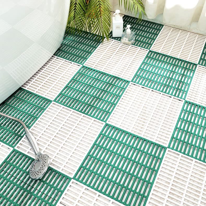 PVC/Cushion Shower Stall Mat White - Room Essentia