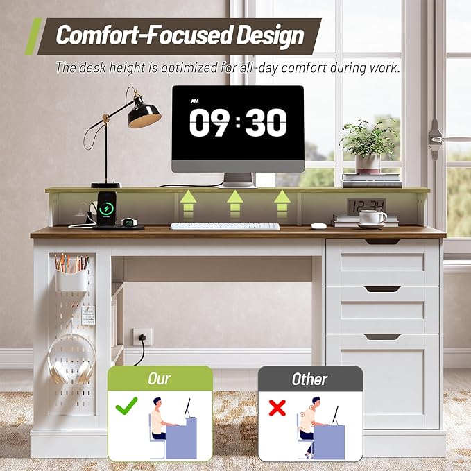 Escritorio Ejecutivo 139.7x55.12cm con Cajones, Estación de miniatura 4