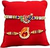 TIED RIBBONS Set of 2 Rakhi for Brother Rakhi for Bhaiya | Wishes Card | Roli Tikka - Raksha Bandhan Rakhi Bracelet for Brother