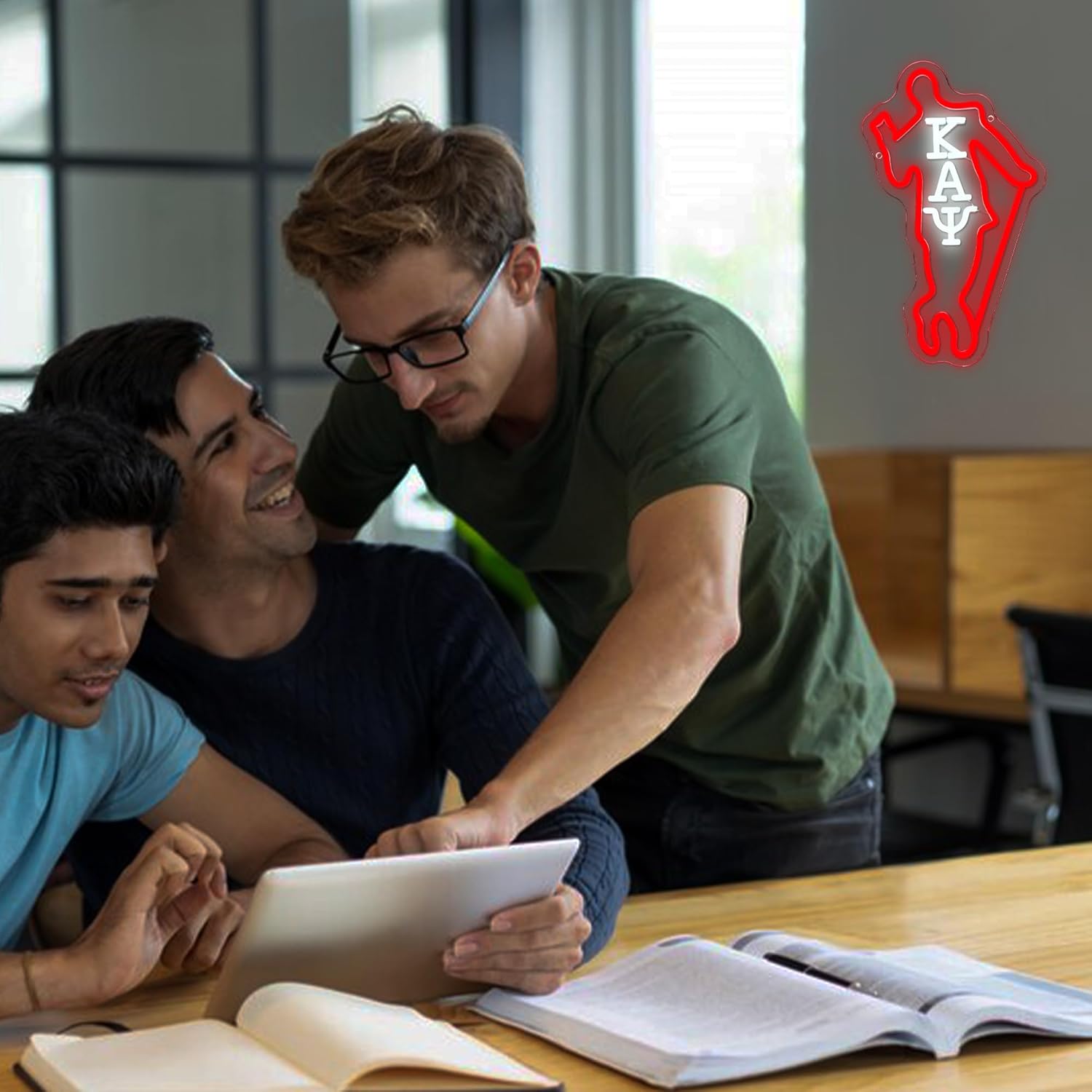 Fraternity Sorority Kappa Alpha Psi Neon Sign, Dimmable Led Body Shape Fraternity Kappa Neon Light, USB Powered Club Party Bedroom Bar Wall Decor Holiday Christmas Gifts(15.7 * 9.5in) - Image 7