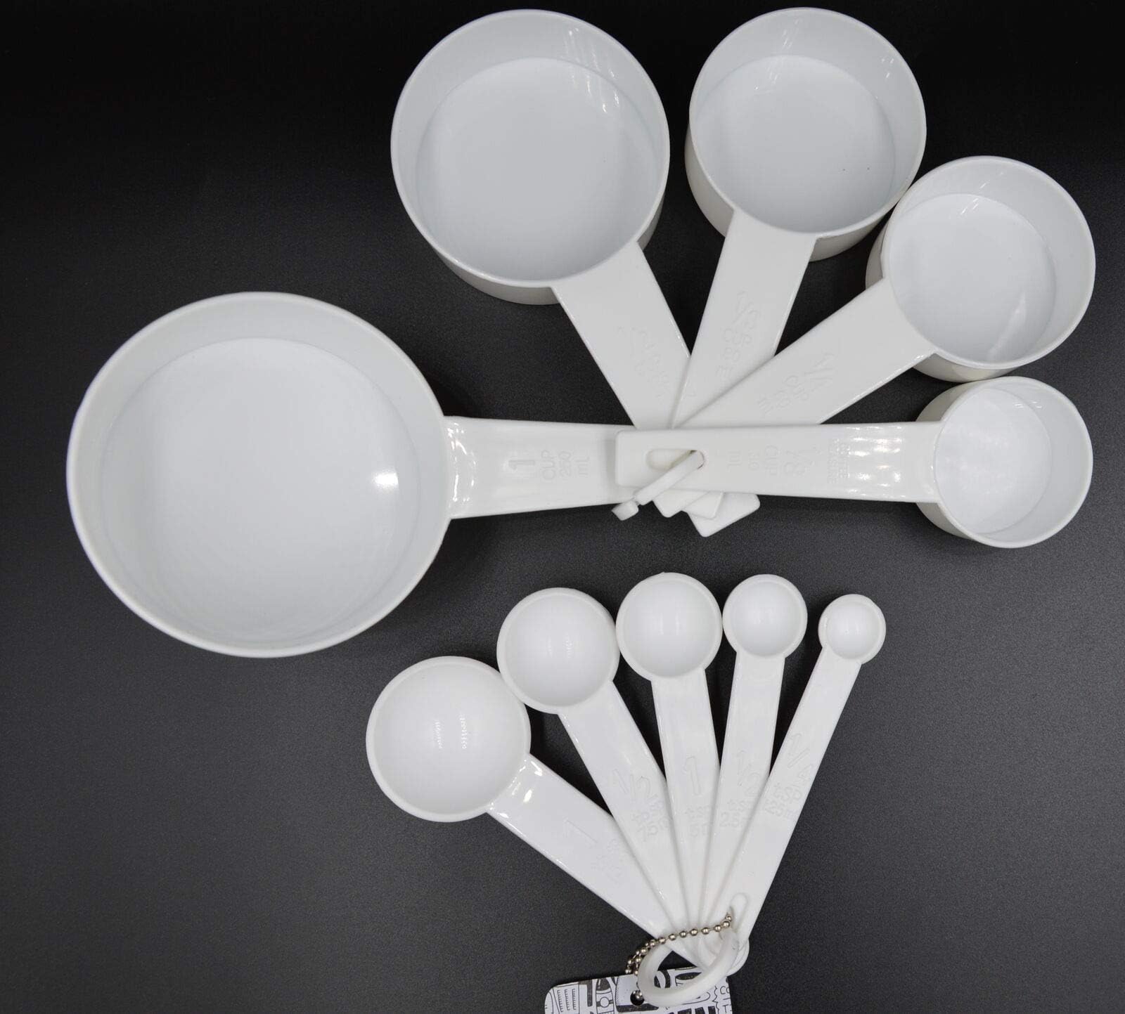 10 PC PIECE MEASURING SPOON SPOONS SET 1/4 TSP-1 CUP