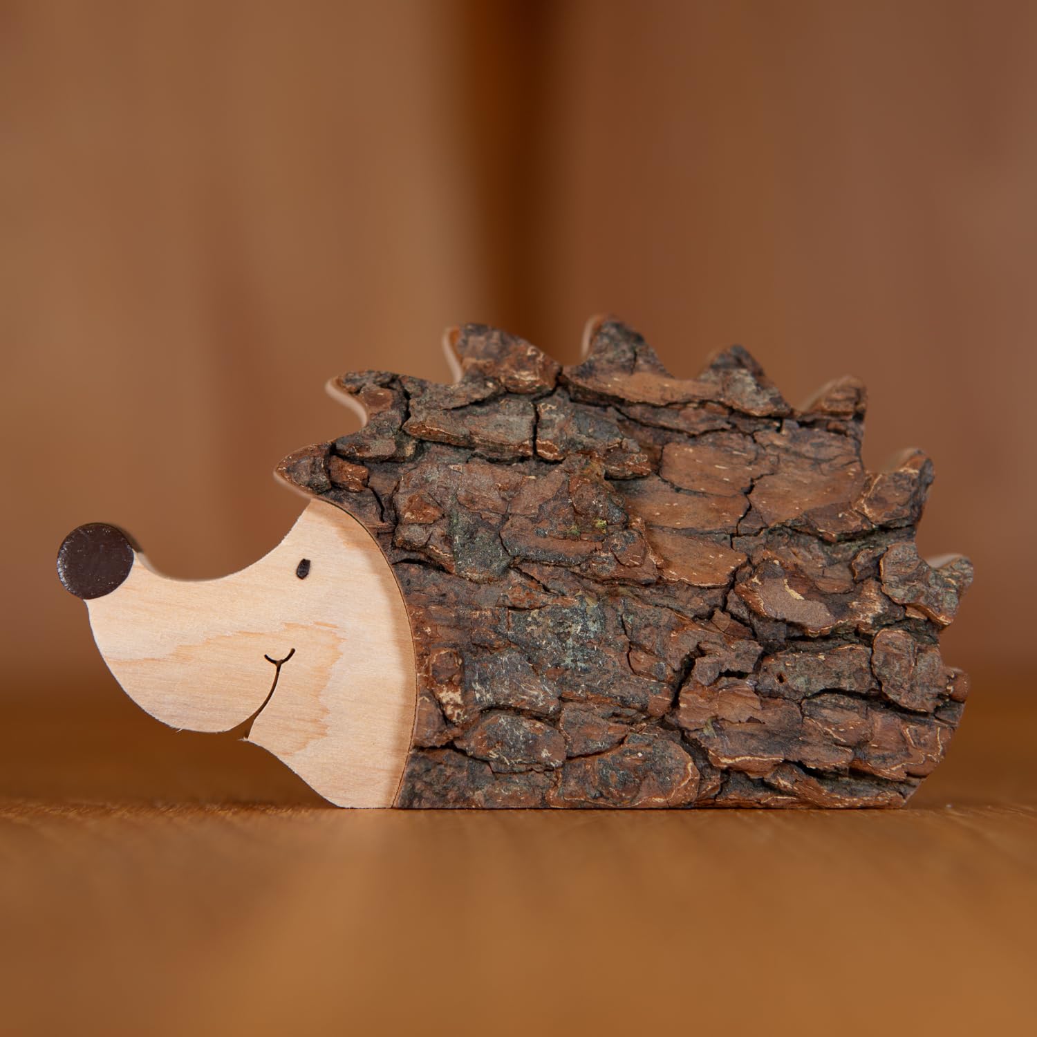 Staboos Figurines De Hérisson 70 Mm – Hérisson En écorce En Bois Européen Durable – Décoration Unique Dans Un Emballage Cadeau – Jolie Boule En Bois