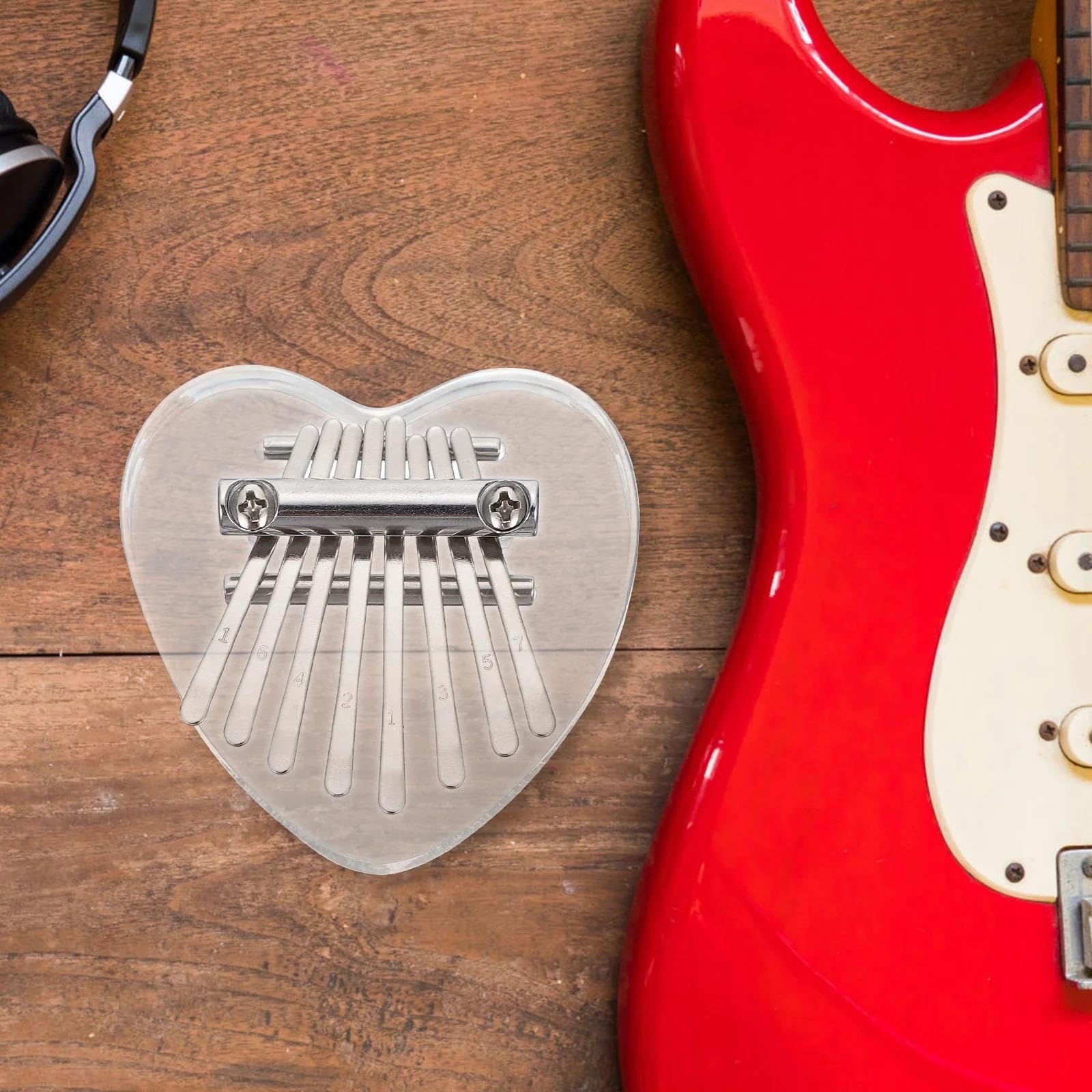 Kalimba 8 nutowy Kalimba Mini Przenośny Akrylowy Instrument Muzyczny Dla Początkujących Dorosłych