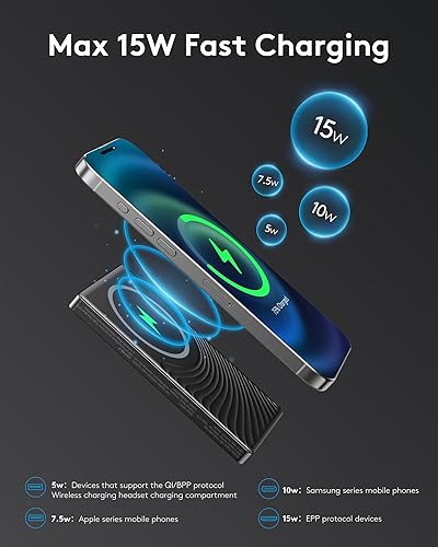 Miniatura 4 de Paquete de batería Magsafe 2025, batería magnética ultradelgada, carga rápida, cargador portátil inalámbrico de 10000 mAh, 20 W Powerbank compatible