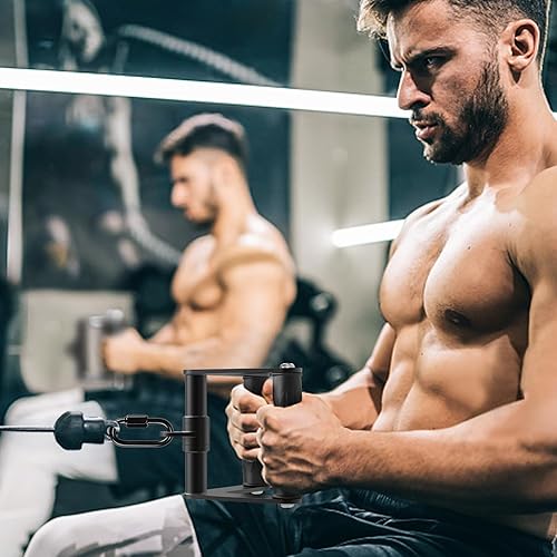 Miniatura 6 de Kipika Mango doble D resistente, accesorio de cable de barra en V, accesorio de fila para máquina de cable, antideslizante y cómodo, agarre de