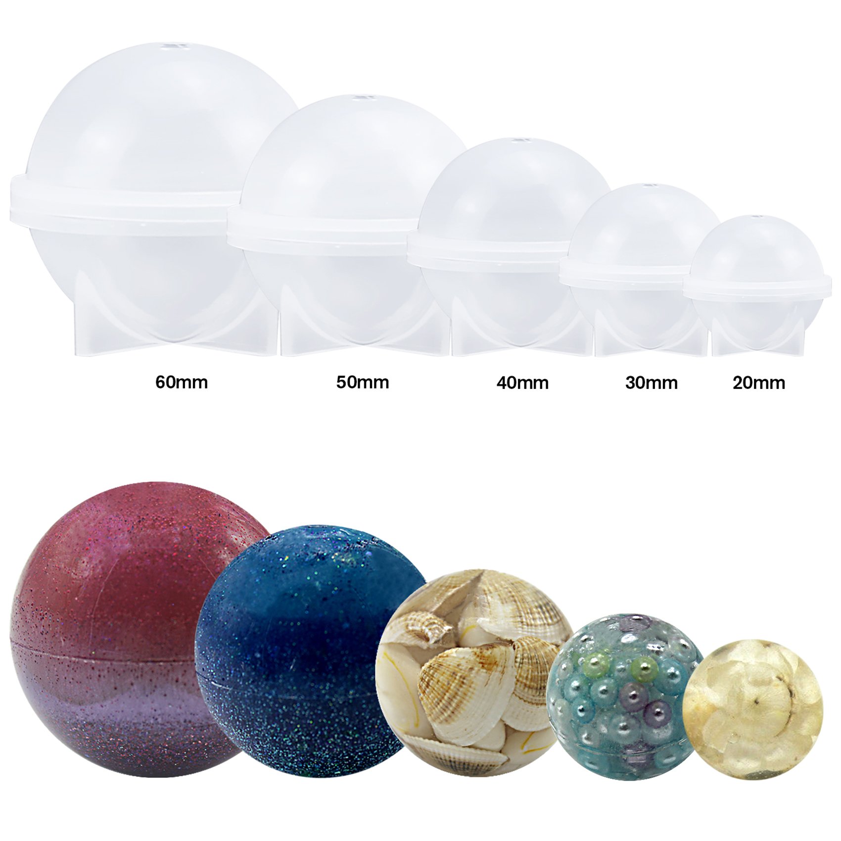 Moule Sphère Silicone 13cm Musykrafties - Pour Résine, Cire, Savon, Béton, DIY