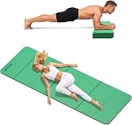 Folding Yoga Mat Extra Thick 0.4 Inch, TPE Exercise Mat 75 x 26 Inches, 7-Panel Non Slip Cushioned Fitness Mat for Yoga, Pilates, Stretching, Home Workout