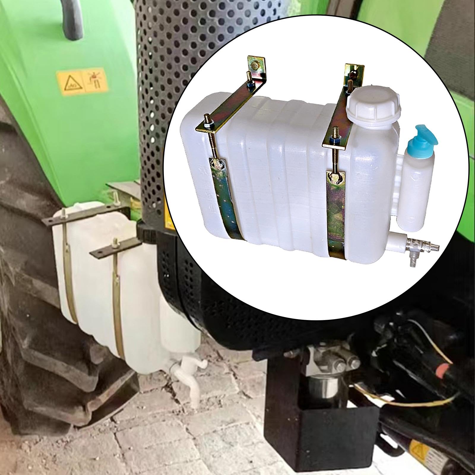F Fityle Contenitore per Acqua Sospeso per Camion, Installazione Rapida, Portatile, Leggero, Accessorio Robusto per Cantieri Edili, Rimorchi e Uso Agricolo, Capacità 9 Kg
