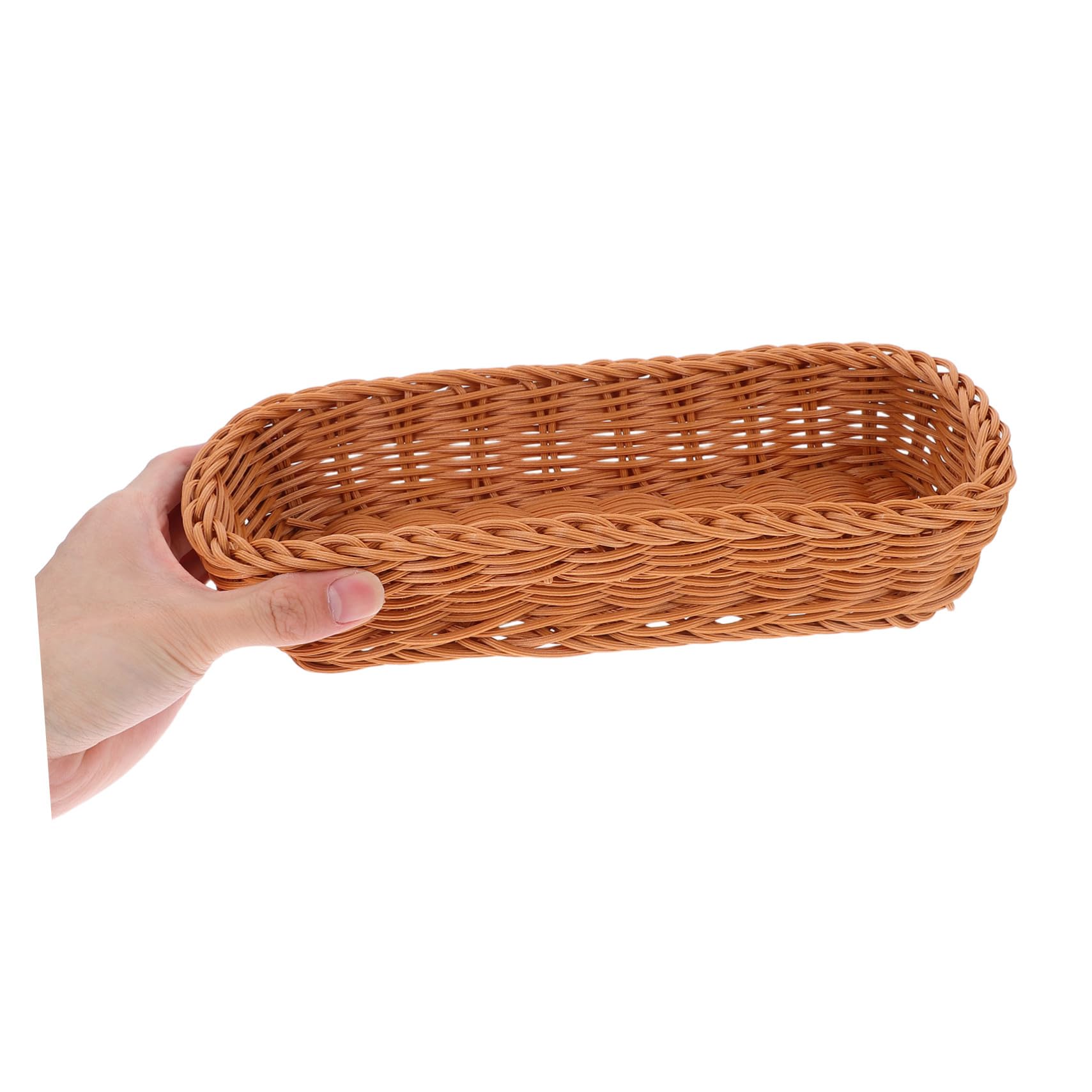 ULTECHNOVO Cesta de Almacenamiento Tejida para Cubiertos y Palillos Recipiente Plástico Resistente para Utensilios de Cocina Organizador Compacto para Mesa y Encimera