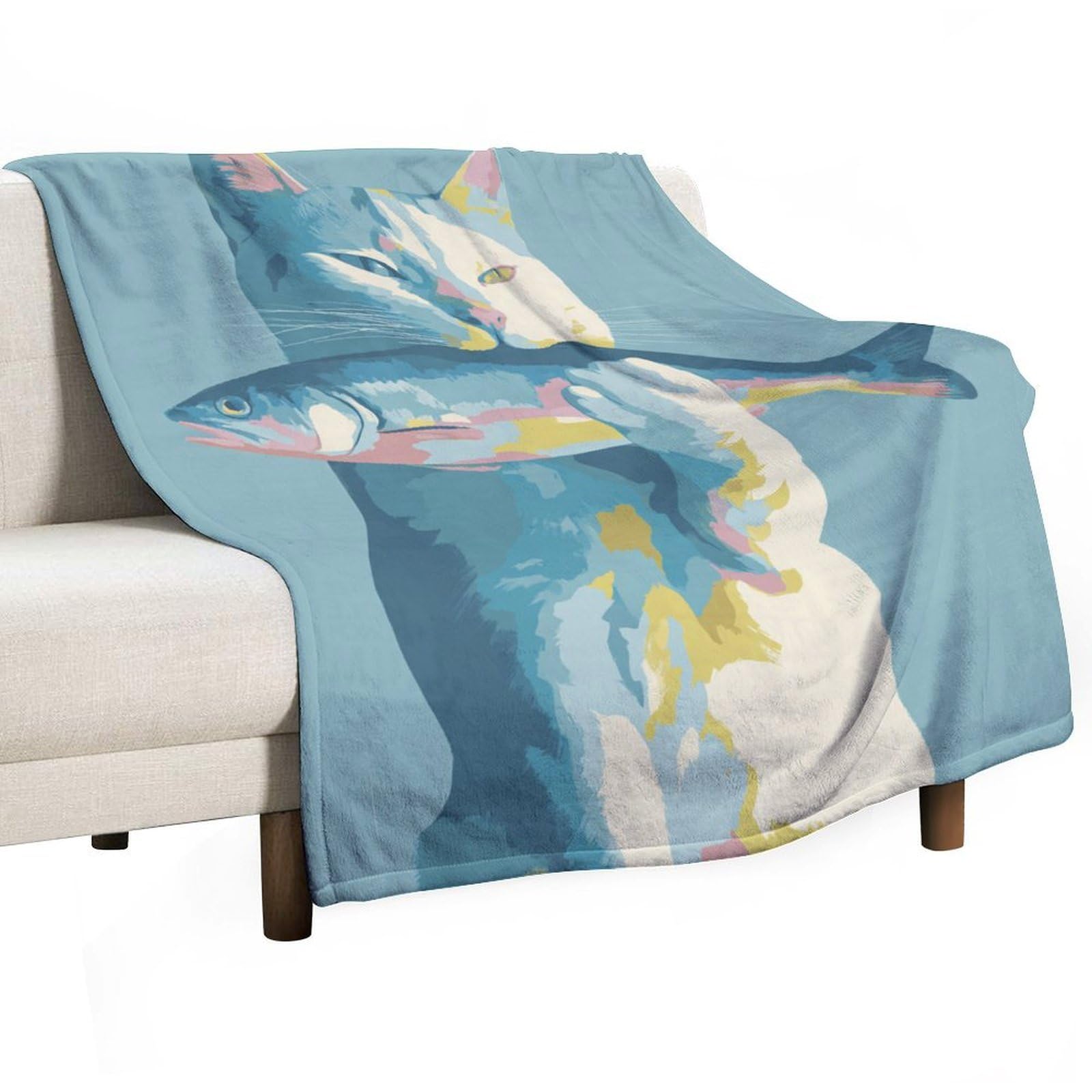 Couverture anti-boulochage chat pour des soirées cocooning sur le canapé