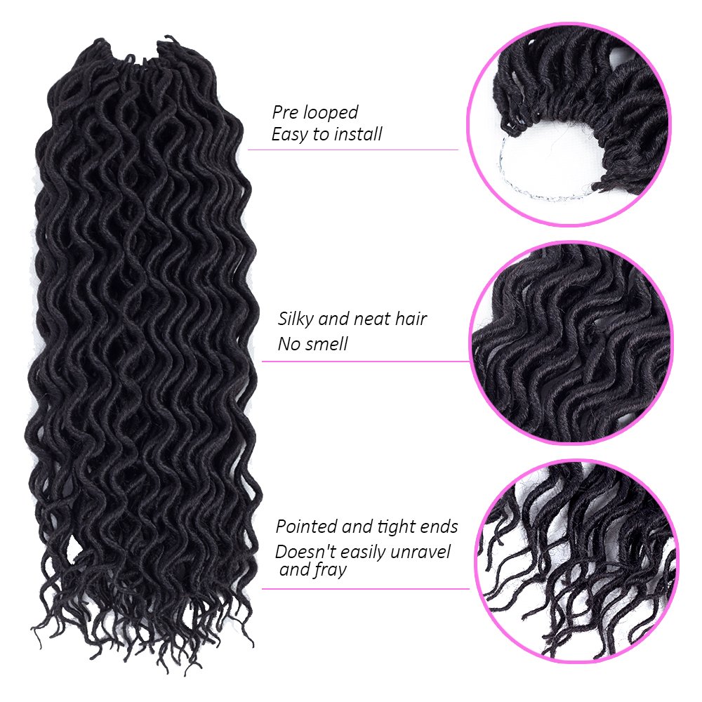 Buy Faux Locs Crochet Hair 22 Inch Faux Locs 6 Packs Soft Locs Water