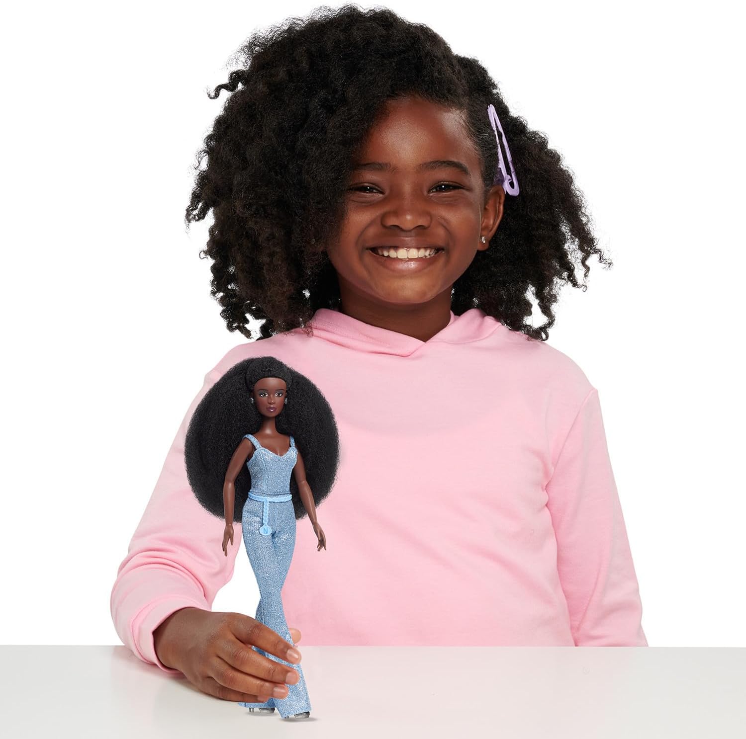 Naturalistas “Crown Collection” 11.5-inch Liya Fashion Doll and Accessories with 4C Textured Hair and Deep Brown Skin Tone by Purpose Toys