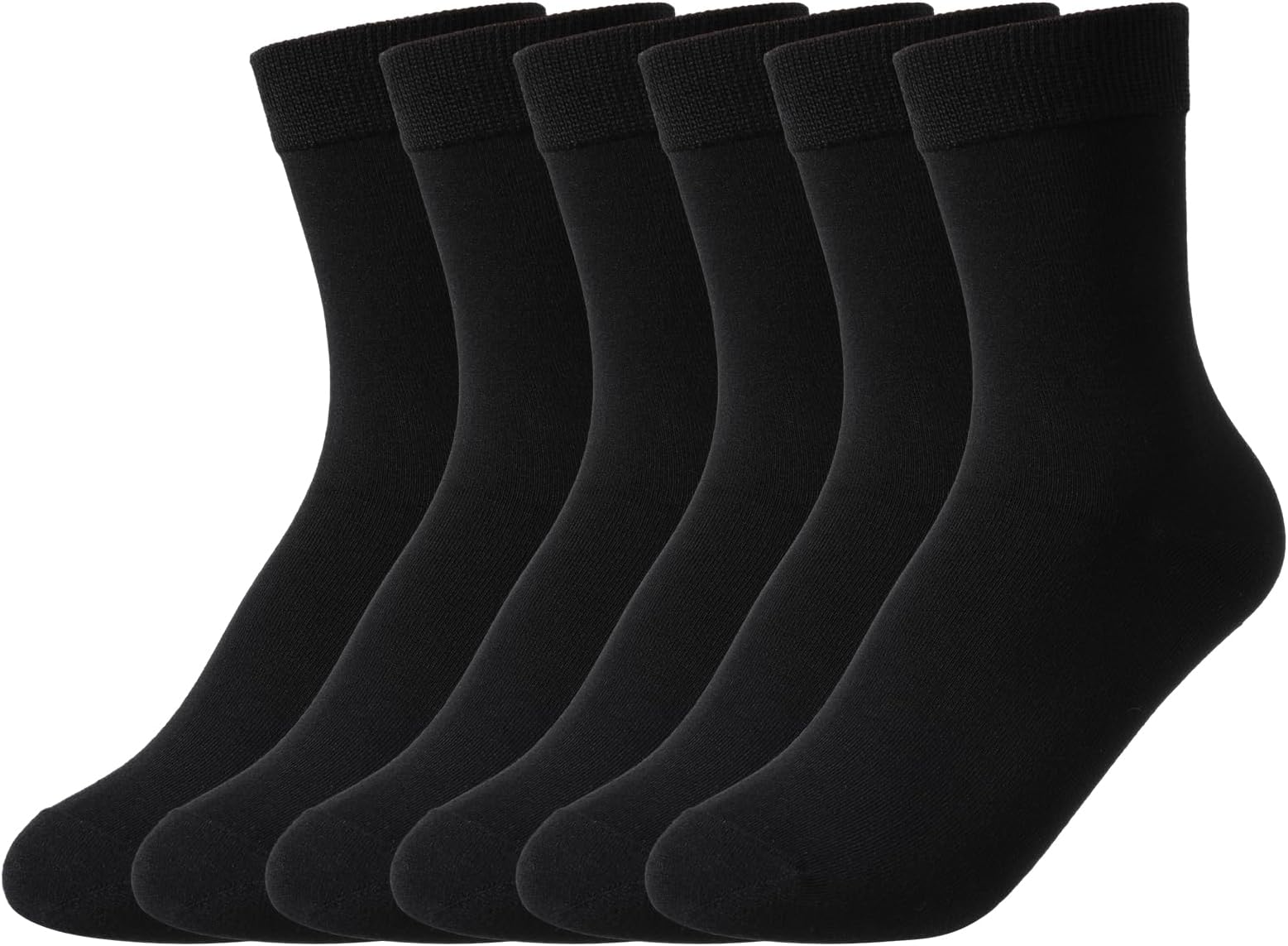 Radsocken6 Pairs Womens Bamboo Socks, Super Soft, Odour Resistant, Breathable, Thin Dress Socks Ladies Socks Womens Socks(Black)