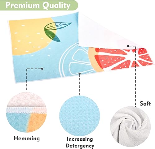 Miniatura 3 de Rainleaf Paquete de 4 toallas de cocina divertidas, juegos de paños de cocina absorbentes con frasco, lindos como paños decorativos para platos,