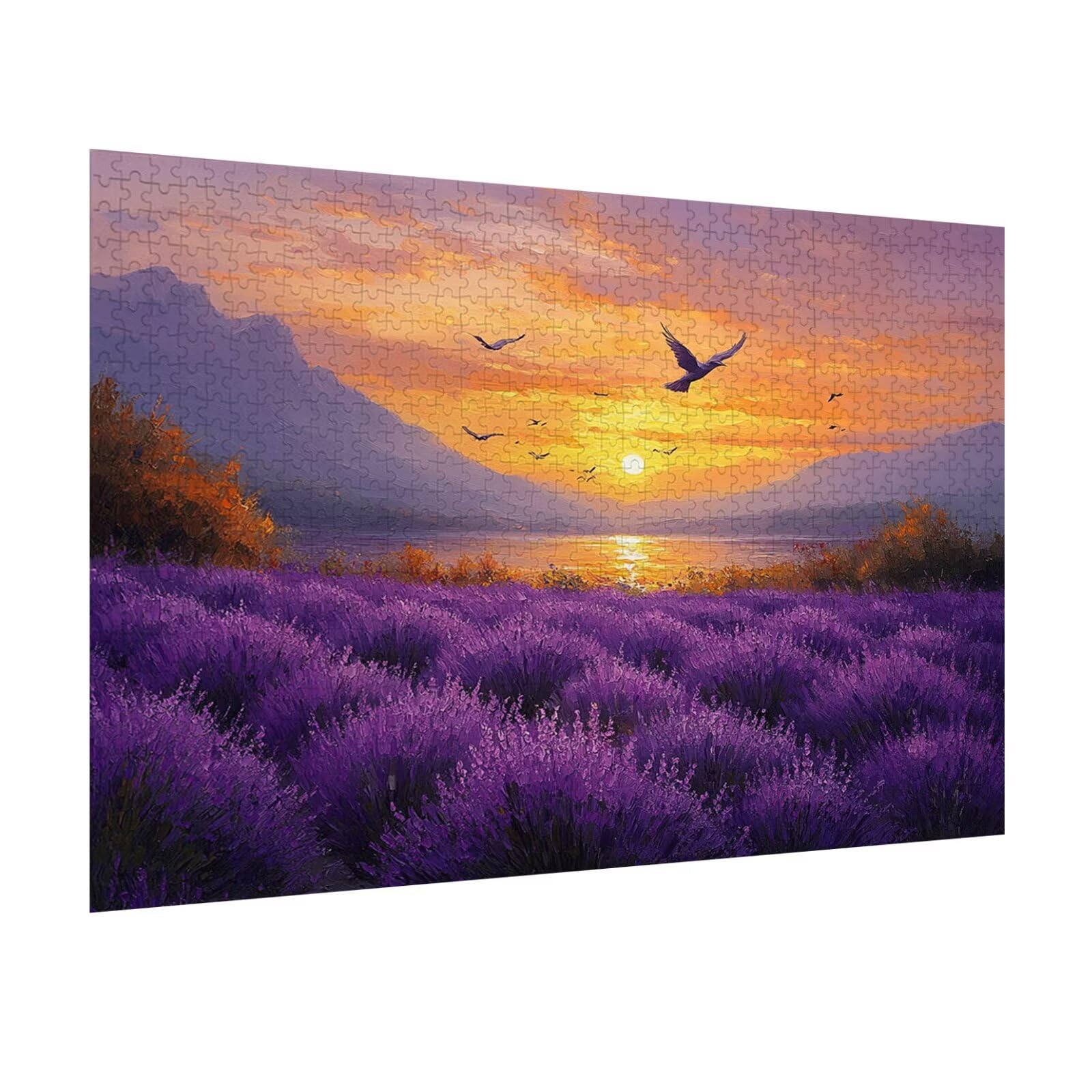 1500 sztuk puzzli dla dorosłych, lawendowe puzzle, n-866