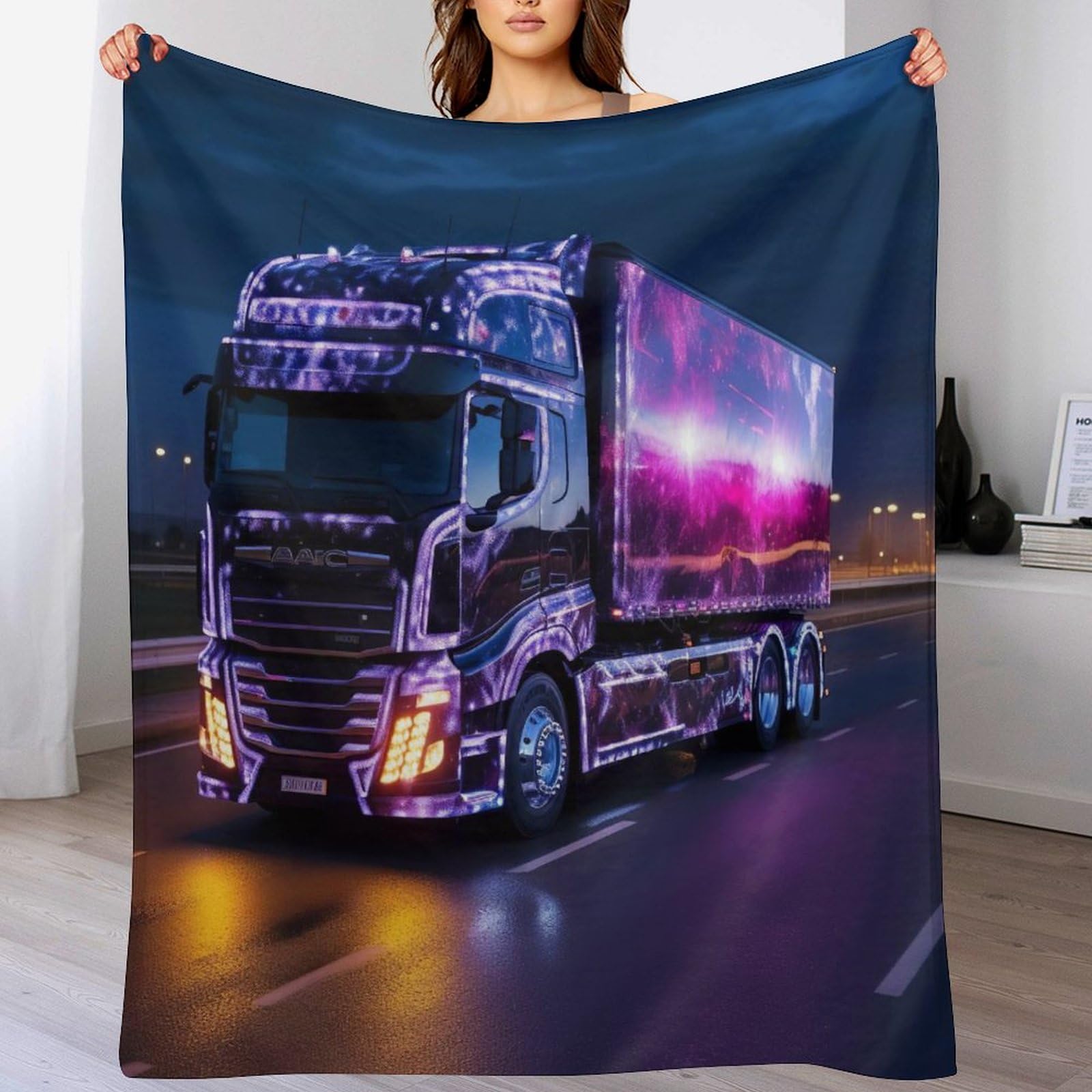 Couverture de canapé camion en jet polaire chaud pour des soirées d'hiver douillettes