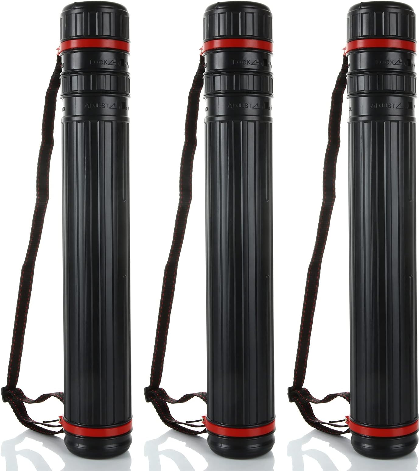 3PCS Poster Tube Expand from 17.5 to 28 Inch, Small Poster Tube with Strap, Art & Poster Storage Transport Tubes, Round Poster Holder Tube Cases, Carry Document, Blueprint, Drawing and Artwork