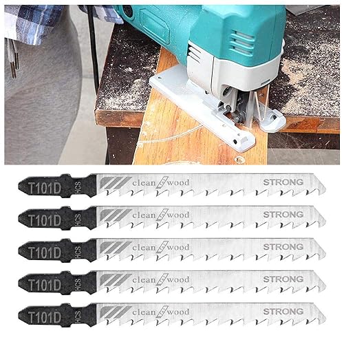 Miniatura 4 de 5 cuchillas de sierra T101D T-Shank Jig hoja de sierra universal surtido de hoja Jig para cortar madera de metal PVC y más  para Bosch, Dewalt,