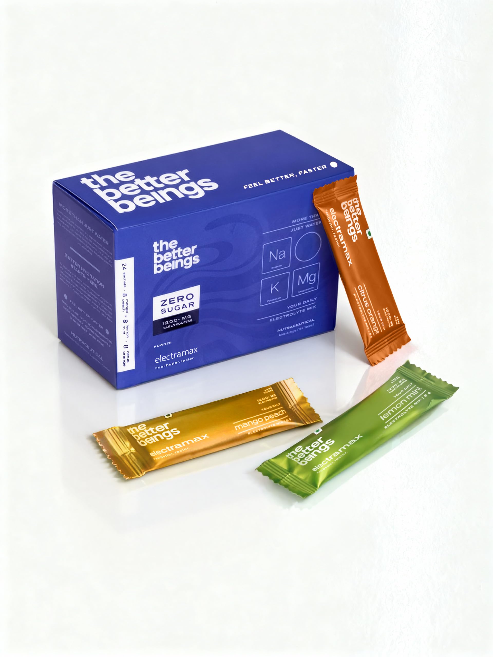 Mix Hydration Electrolyte Powder | 24 Sachets | Zero Sugar | Rapid Hydration Support | Assorted Mango Peach Citrus Orange Lemon Mint Flavors-image-14