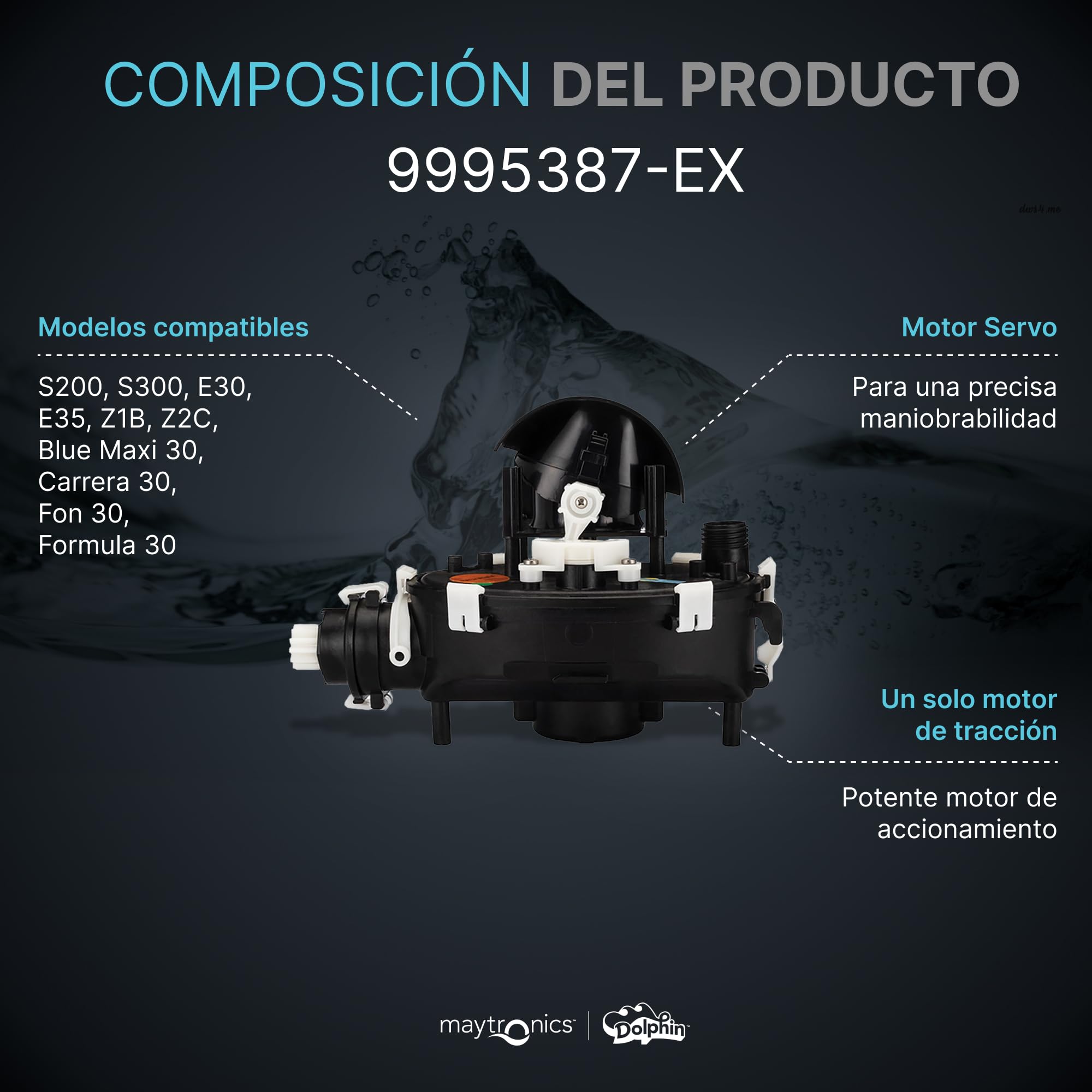 Dolphin Piezas de Recambio Originales - Bloque Motor - Referencia Maytronics 9995387-EX