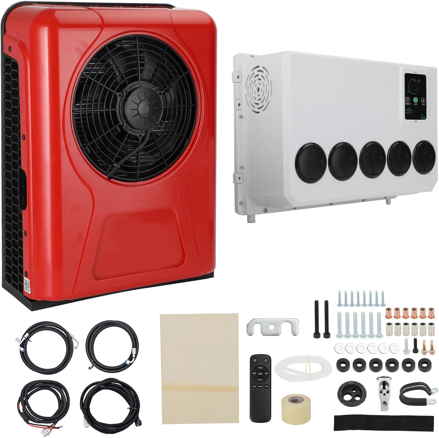 12000 BTU 12V Truck Cab RV Air Conditioner Split AC Fits for Semi Trucks Bus Caravan