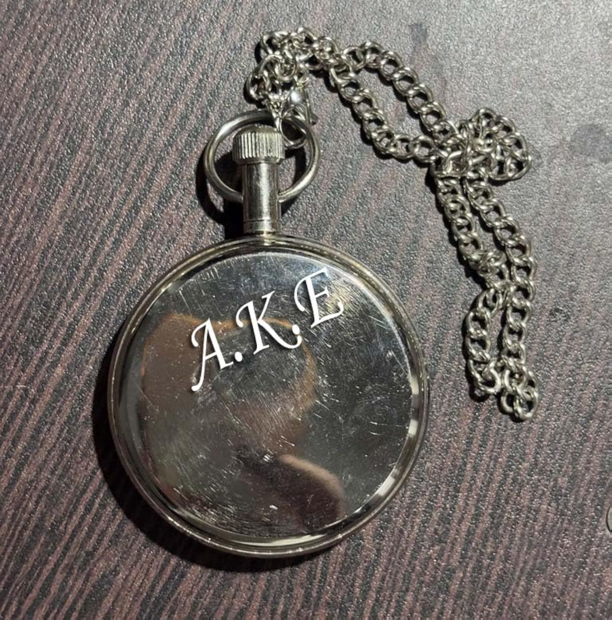 Nautical Antique Brass Pocket Watch with Chain