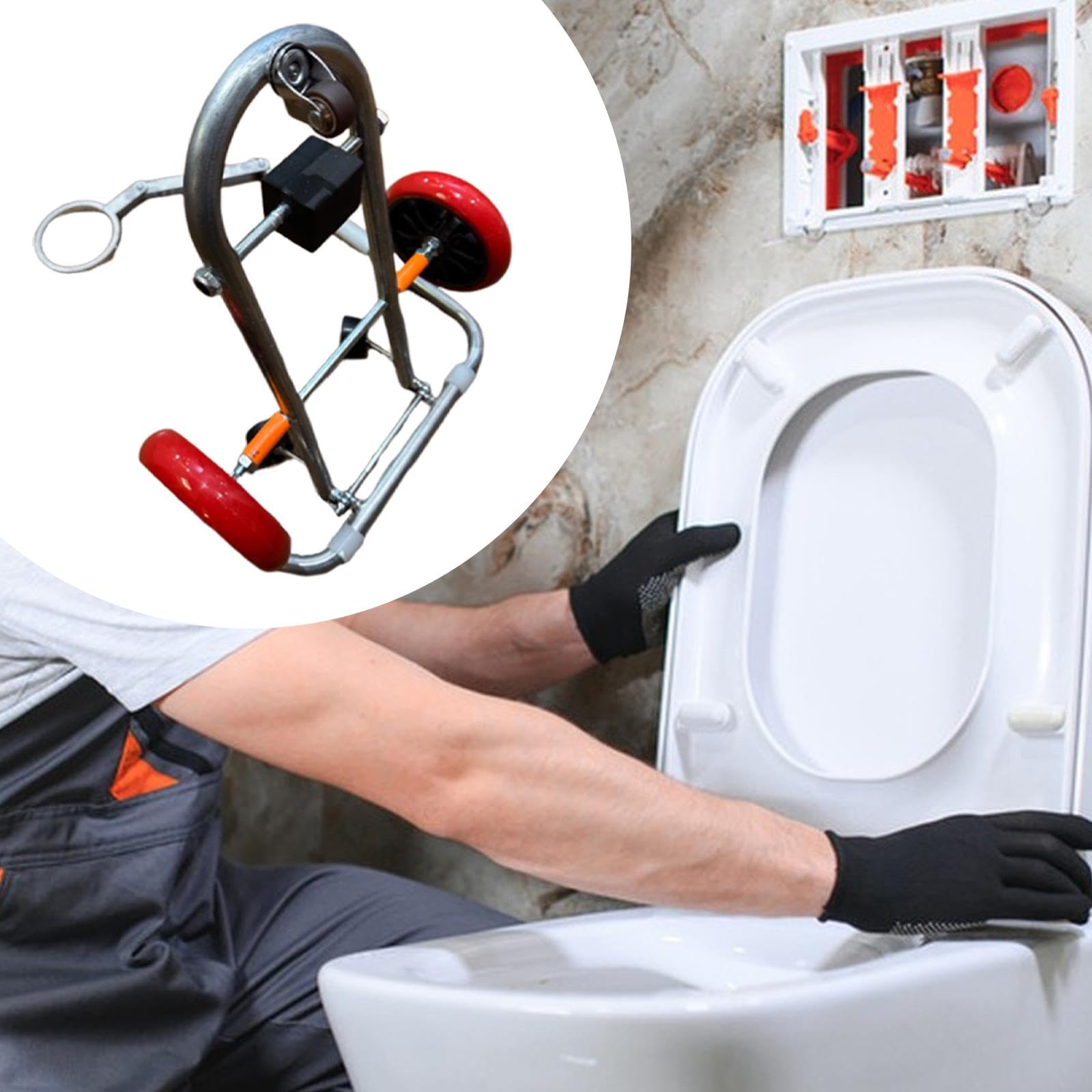 Carrello Sollevatore per WC Portatile, Flessibile, Facile Da Usare E Pieghevole, Ideale per Idraulici.