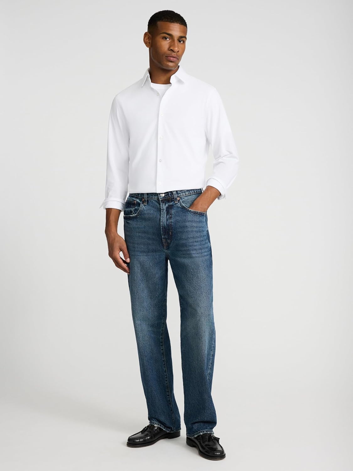 EXPRESS Men’s Modern Tech 1MX Dress Shirt – Slim Fit Stretch Fabric with Moisture-Wicking and Wrinkle-Resistant Performance - Image 3