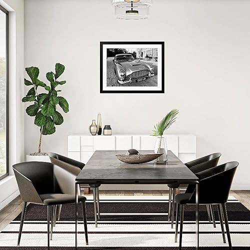 Miniatura 4 de ART.COM Impresiones artísticas enmarcadas para pared, Aston Martin DB5 de James Bond, utilizado en la película Goldfinger, decoración de transporte,